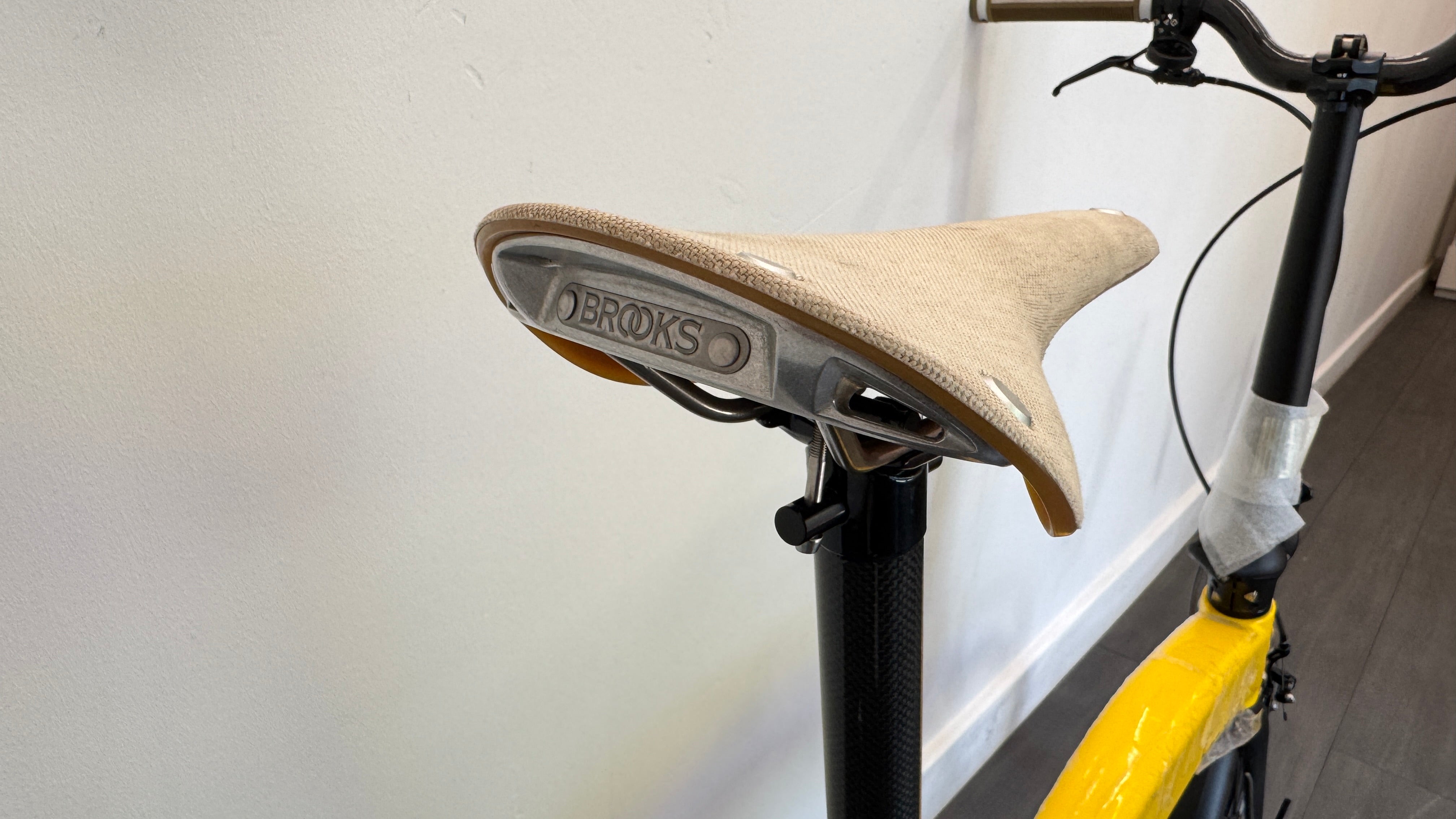 Hummingbird Electric Folding Bike Brooks Saddle Prodrive Carbon Fibre Yellow Bike RRP £4495