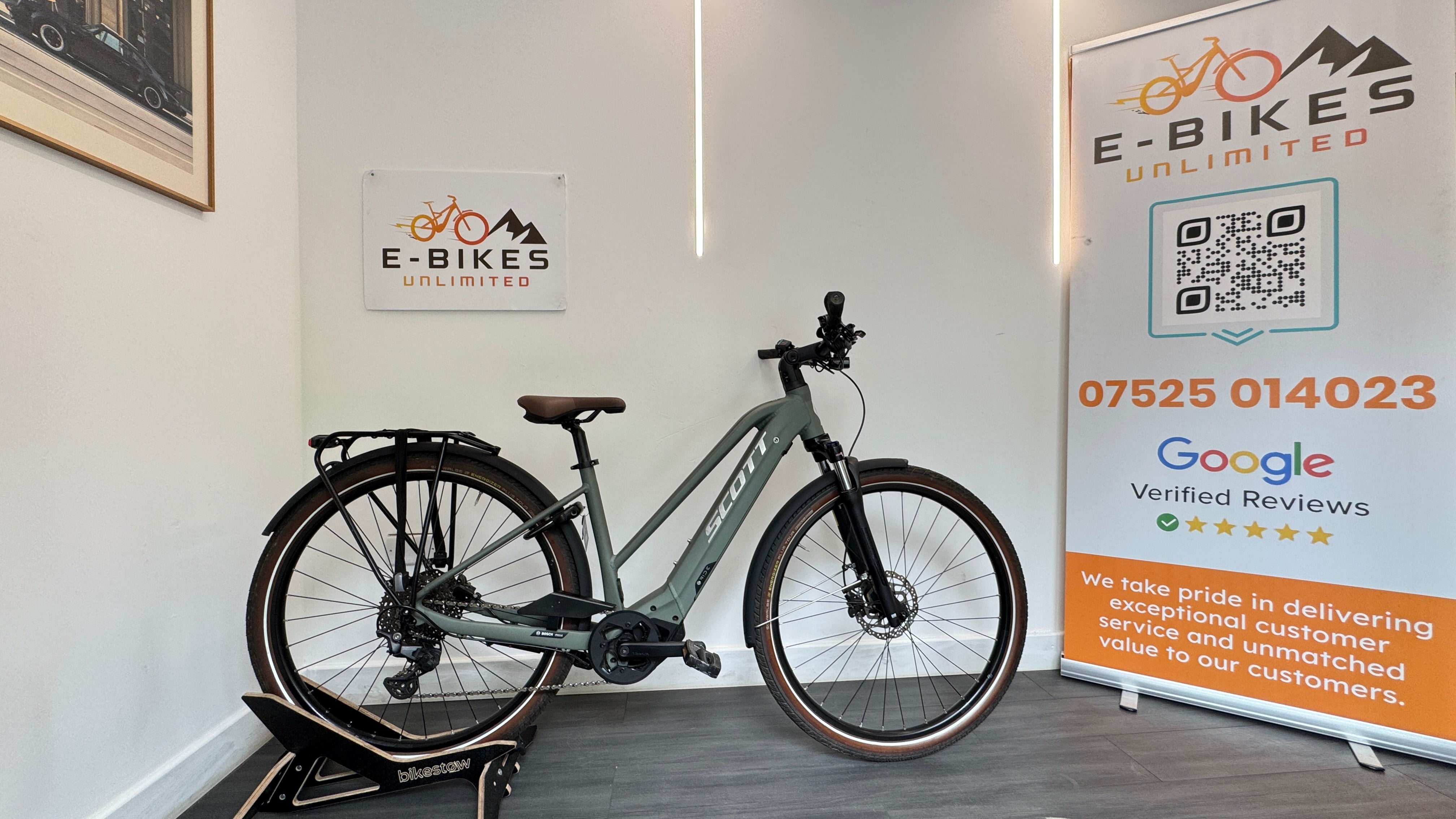Scott Sub Sport eRIDE 20 SMALL Electric Hybrid Bike 2025 in Green 625Wh RRP £3499